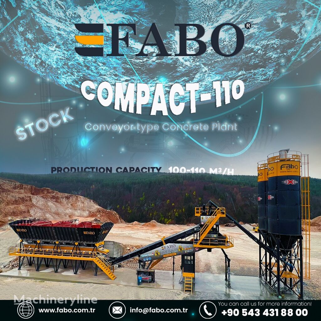 新混凝土厂 FABO  COMPACT-110 CONCRETE PLANT | CONVEYOR TYPE