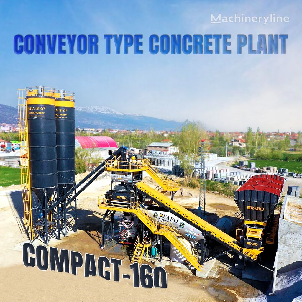 新混凝土厂 FABO  COMPACT-160 CONCRETE PLANT | CONVEYOR TYPE | Ready in Stock