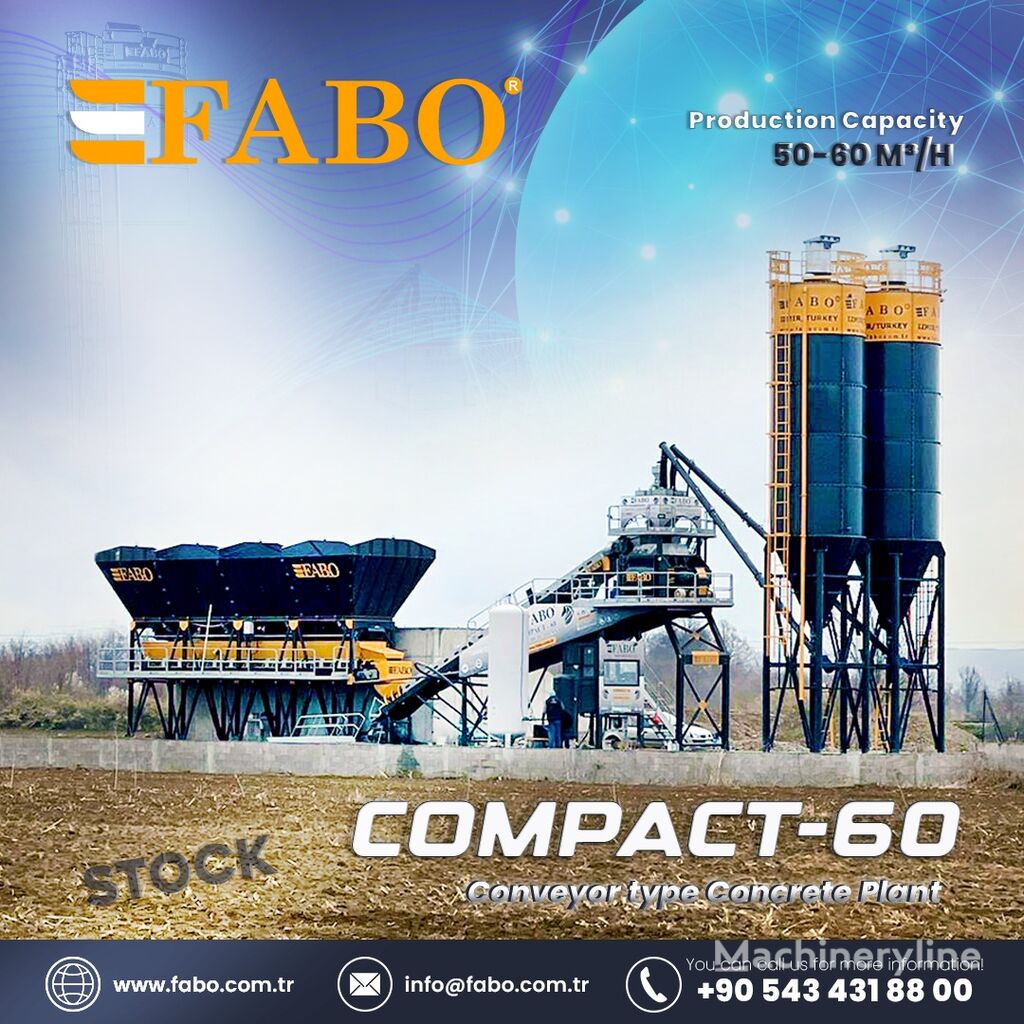 新混凝土厂 FABO COMPACT-60 CONCRETE PLANT | CONVEYOR TYPE