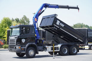移动式起重机 SCANIA G360, E5, 6x4, 90,000 KM! 2-way tipper, bordmatic, crane PM 15.5