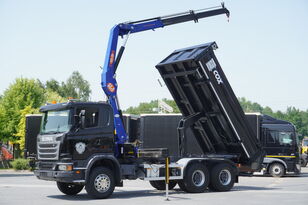 移动式起重机 SCANIA G360, E5, 6x4, 90,000 KM! 2-way tipper, bordmatic, crane PM 15.5