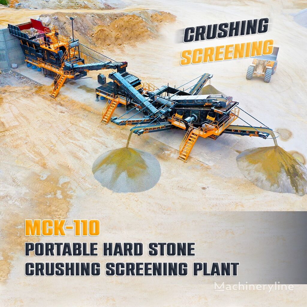 新移动式破碎装置 FABO MCK-110 MOBILE CRUSHING & SCREENING PLANT FOR HARDSTONE | STOCK