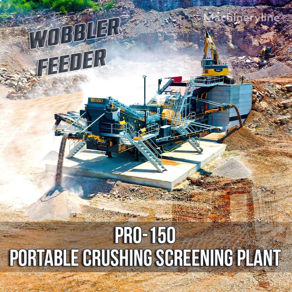 新移动式破碎装置 FABO PRO-150 MOBILE CRUSHING SCREENING PLANT WITH WOBBLER FEEDER